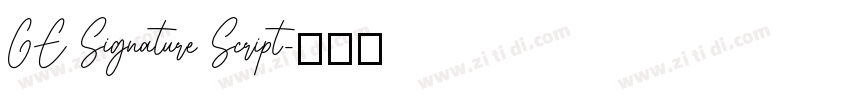 GE Signature Script字体转换